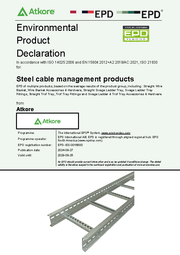 Steel Cable Management Products EPD